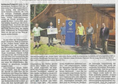 Lions spenden für Klima-Forst