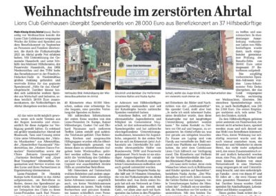 Übergabe Spendenerlös Presse