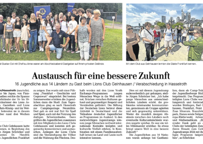 25.7.2024: Internationales Jugendcamp begeistert