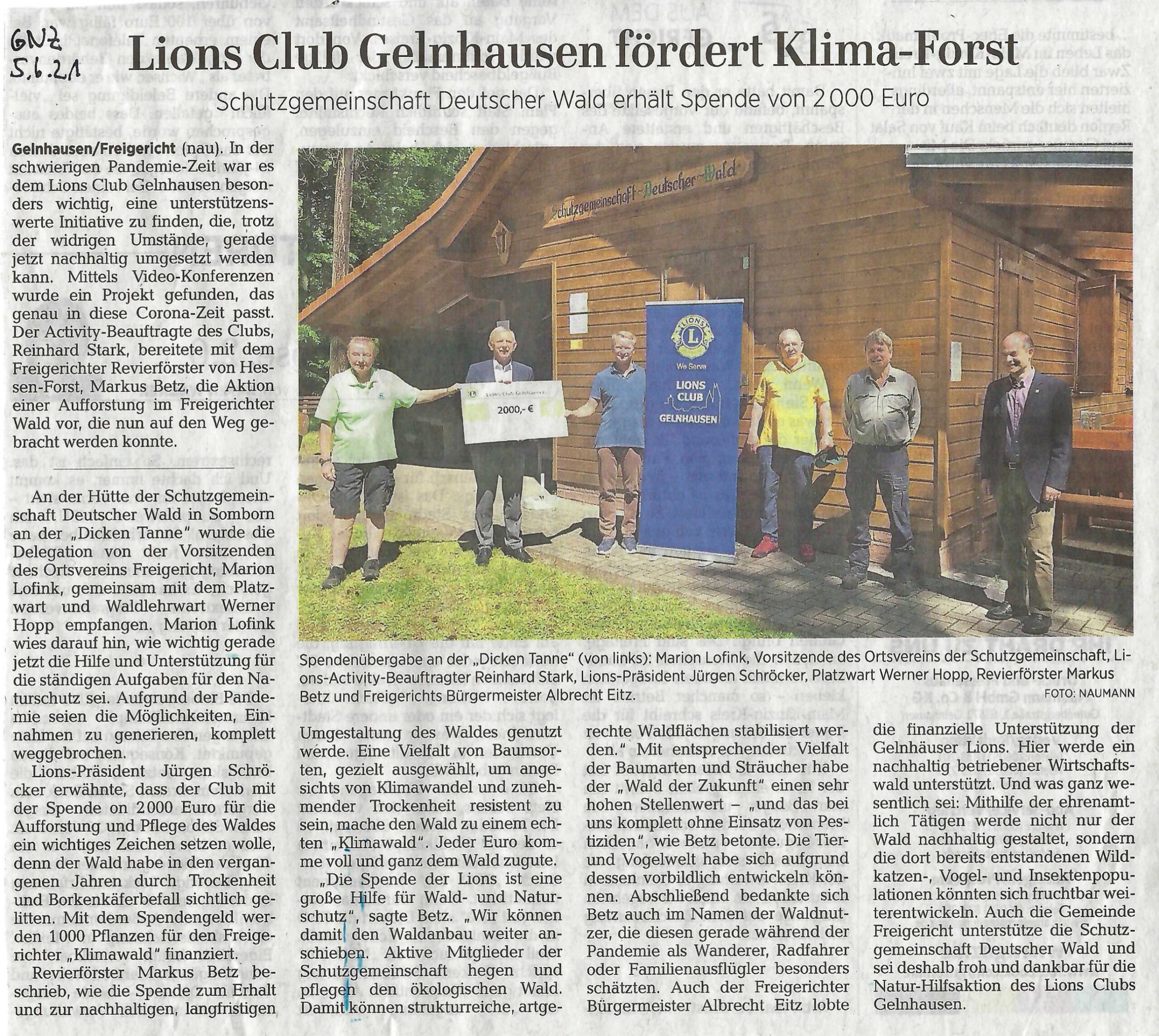 ein Beitrag zur Aufforstung und Pflege des heimischen Waldes