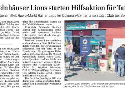 Mai 2025 Lions Arbeitseinsatz für Tafel Gelnhausen